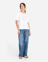 Majica kratkih rukava - Prednji otisak - bela