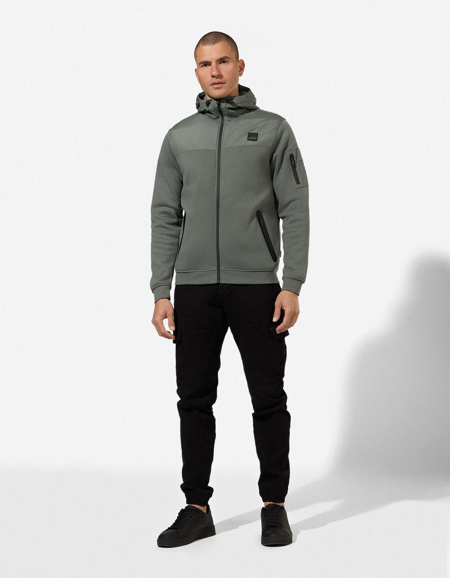 Sweatjacke - Regular Fit - dunkelgr&uuml;n