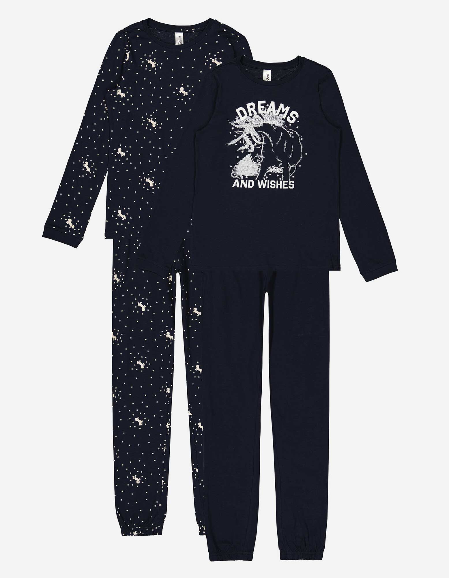 Pyjama set van shirt en broek - Set van 2 - brons