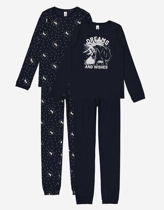 Pyjama set van shirt en broek - Set van 2 - brons