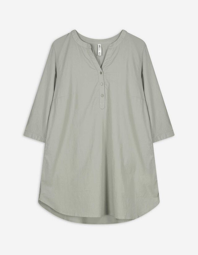 Overhemdblouse - Effen - donkergroen