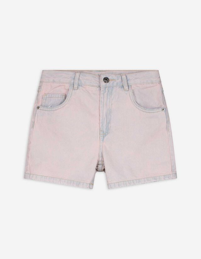 Short - Gekleurd denim - lichtblauw
