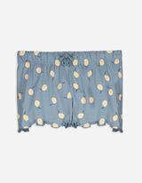 Pyjamashorts - Allover-Print - blau