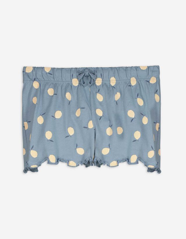 Pyjamashorts - Allover-Print - blau
