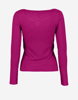 Damen Langarmshirt - Schl&uuml;sselloch-Ausschnitt