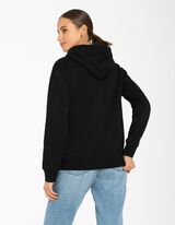 Felpa con cappuccio - Tasca a marsupio - nero