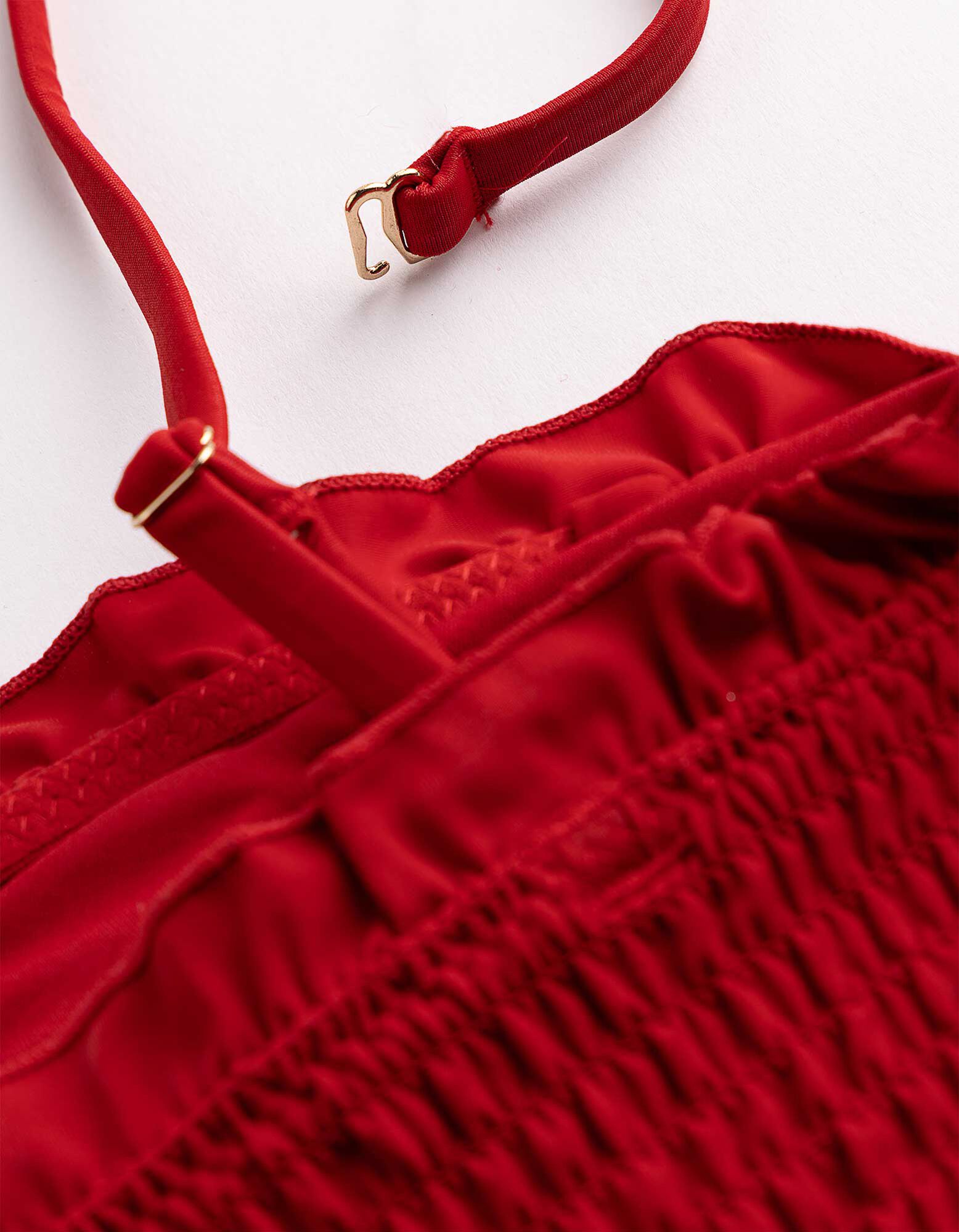 Haut de bikini - Unicolore - Rouge