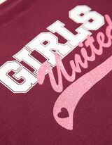 Pulover - Imprimeu sclipici - Rosu inchis