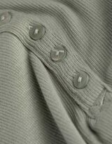 T-shirt - Geribde structuur - groen