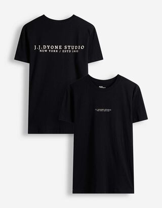 T-shirt - Impression au dos - noir