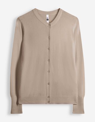 Strickjacke - Feinstrick - Braun