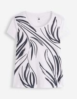 T-Shirt - Allover-Muster - wei&szlig;