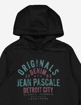 Felpa con cappuccio - Stampa frontale - nero