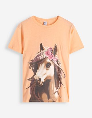 T-shirt - Voorkantprint - oranje