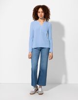 Pluuss&auml;rk - V-kaelus - helesinine