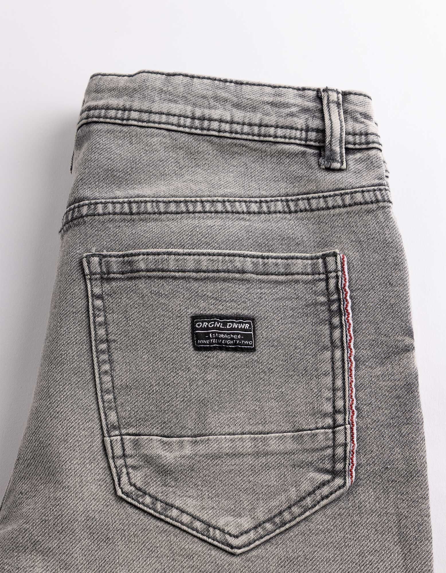 Short en jean - denim gris - Gris