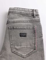 Short en jean - denim gris - Gris