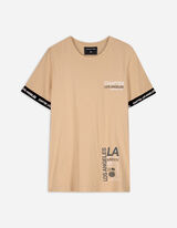 Tričko - Zadný výtlačok - bezova