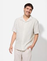 Šortky - Směs se lnem - bílá