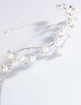 plaukų papuošalai - Dekoratyvūs perlai - sidabrinis