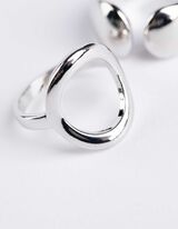 Pierścionek - 2 szt. w opakowaniu - srebrny