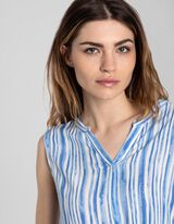 bluzkowy top - LENZING&trade; ECOVERO&trade; - niebieski