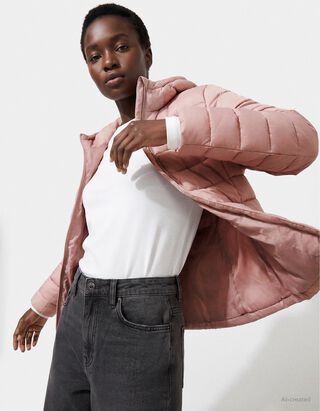 Steppjacke - Wasserabweisend - Rosa