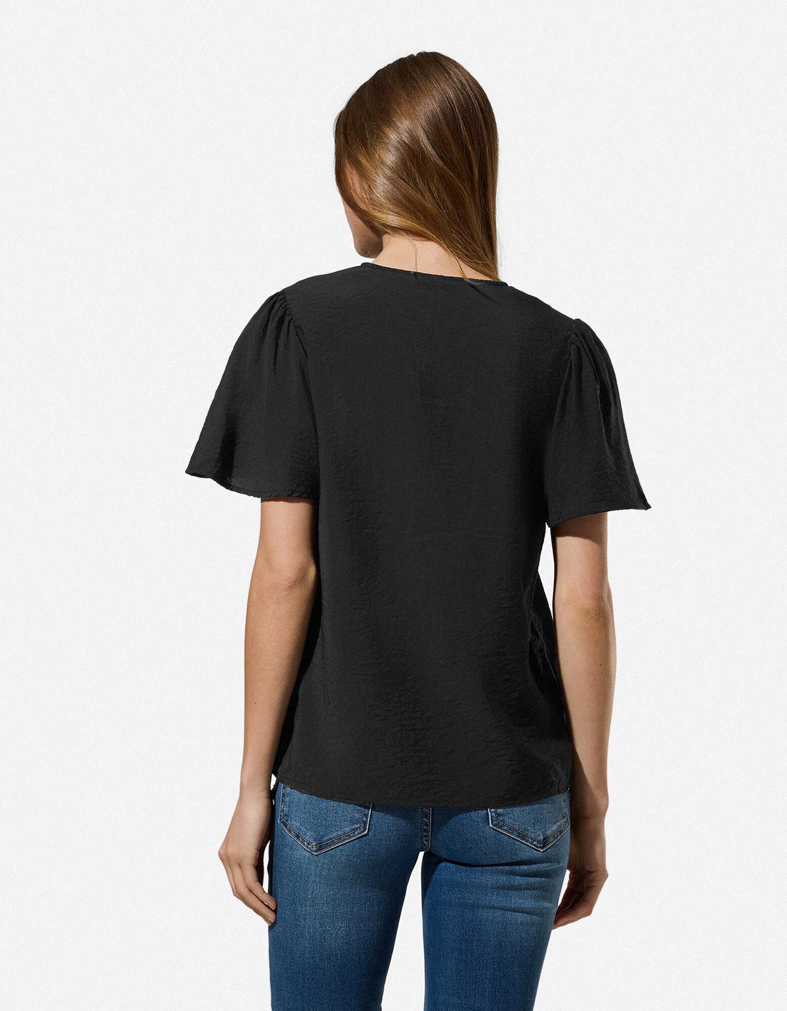 Haut en dentelle - Unicolore - noir