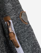 Sweatjacke - Stehkragen - schwarz