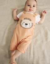 Komplet od majice i kombinezona - Pamuk - svijetlo crvena