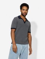 Poloshirt - Strick - dunkelblau