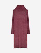 Kleid - Rollkragen - dunkelrot