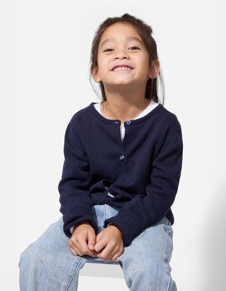 Strickjacke - Baumwolle - dunkelblau