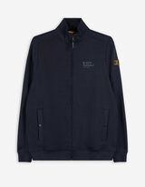 Sweatjacke - Stehkragen - dunkelblau