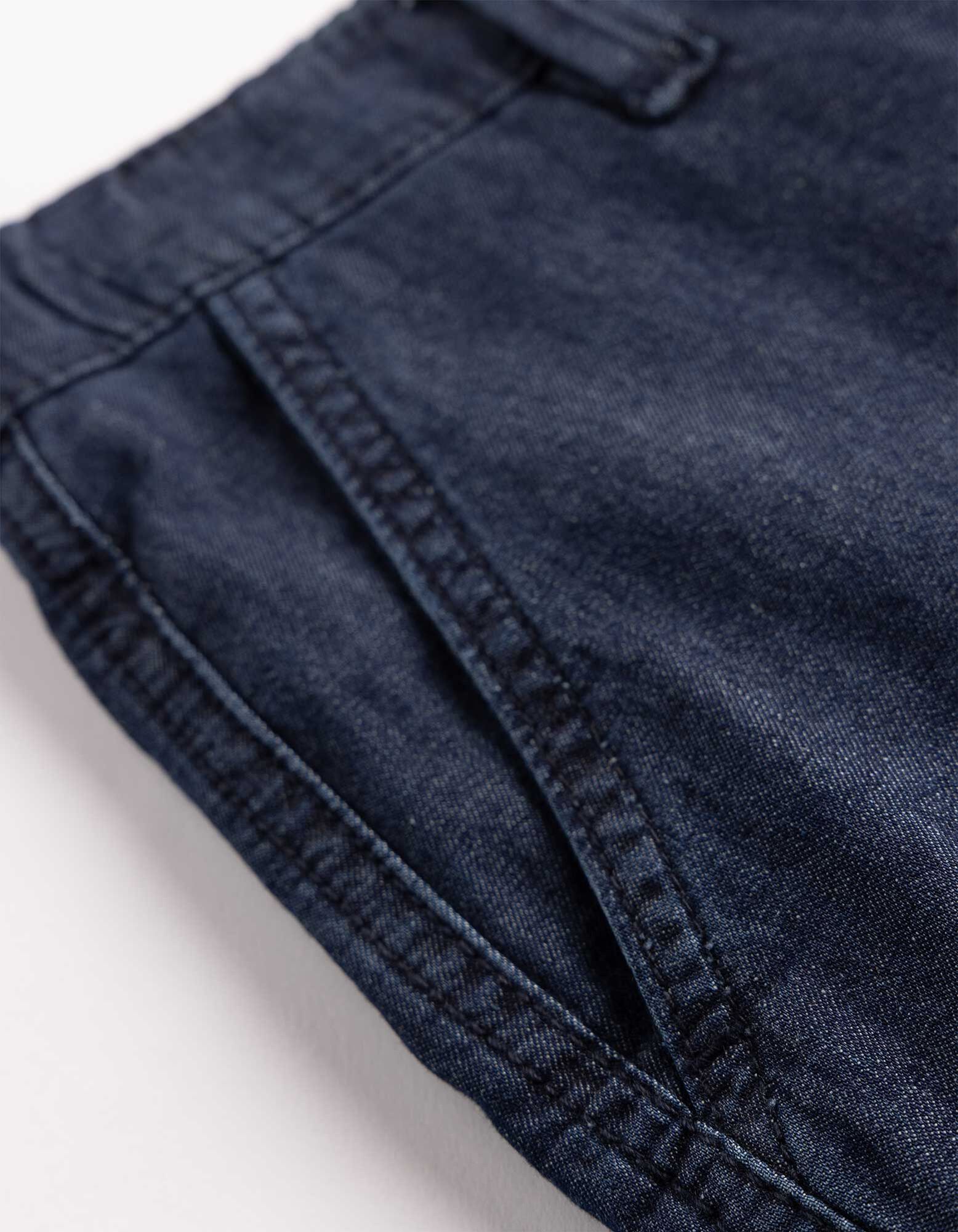 Shorts - Knopfverschluss - Dunkelblau