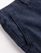 Shorts - Knopfverschluss - Dunkelblau