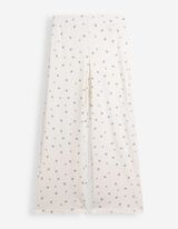 Pyjama Set aus Shirt und Hose - Strukturiertes Material - Off-White