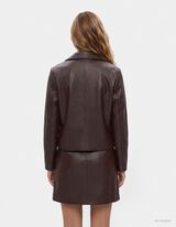 Jacke - PU - Dunkelbraun