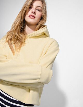 Hoodie - einfarbig - gelb