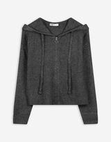 Cardigan - Kapuze - grau