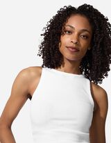 Crop modrček - Enobarvno - belo