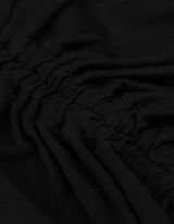 T-Shirt - Viskose-Mix - schwarz