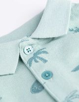 Polo - Imprimé all-over - turquoise