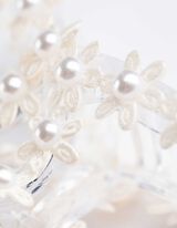 wz&oacute;r w kwiaty - bialy