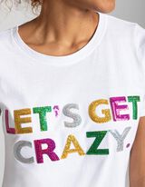 T-s&auml;rk - litritega kaunistus - valge