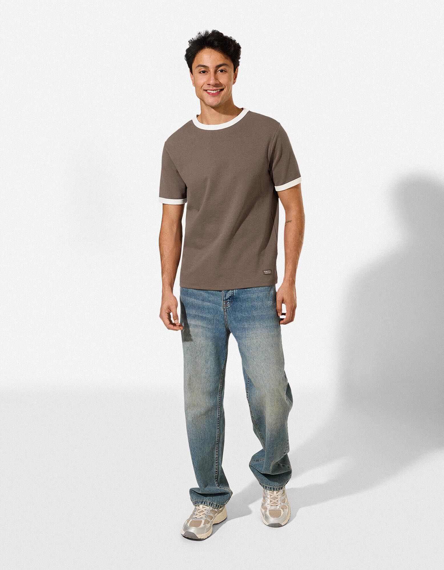 T-Shirt - Regular Fit - Braun