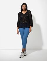 Strickpullover - V-Ausschnitt - schwarz