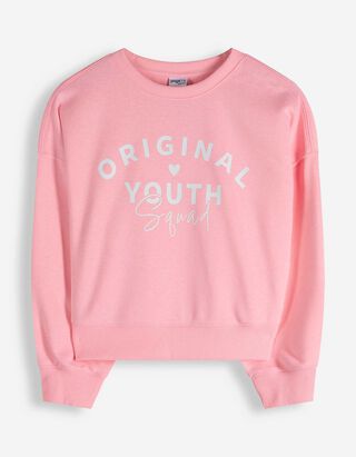 Sweatshirt - Print - Roze