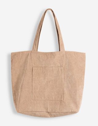 Beuteltasche - Cord - Beige