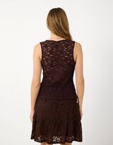 Top sans manches - Teneur en stretch - brun fonc&eacute;